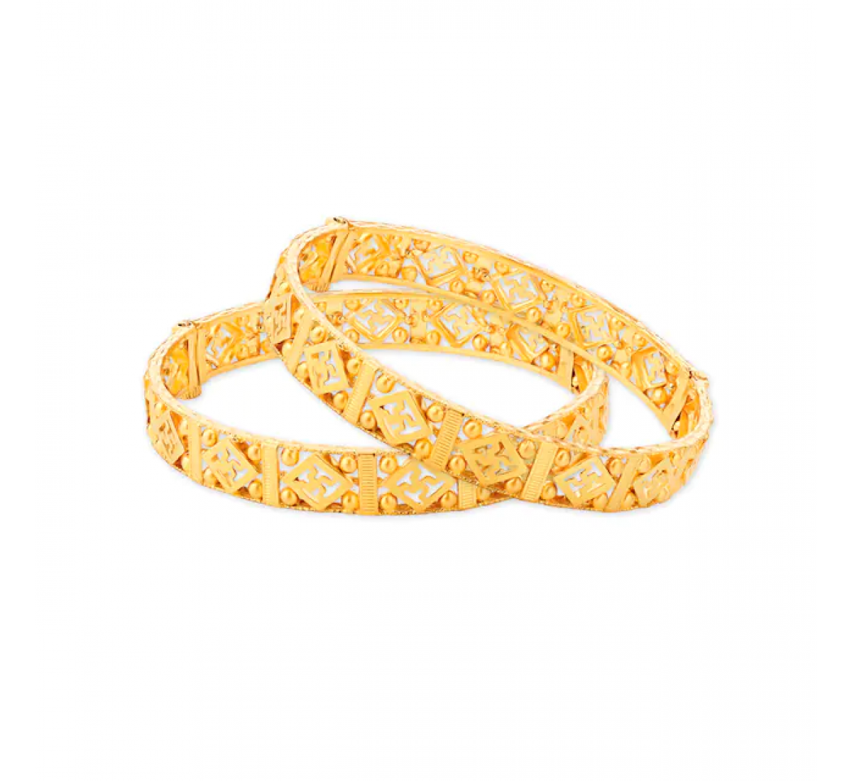 Elegant Swastika Gold Bangles