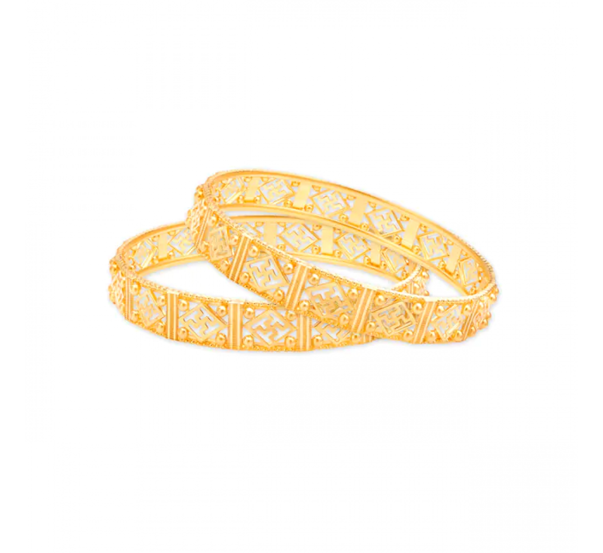 Nava Swastika Gold Bangles