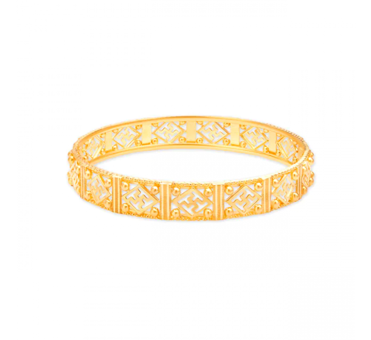 Nava Swastika Gold Bangles