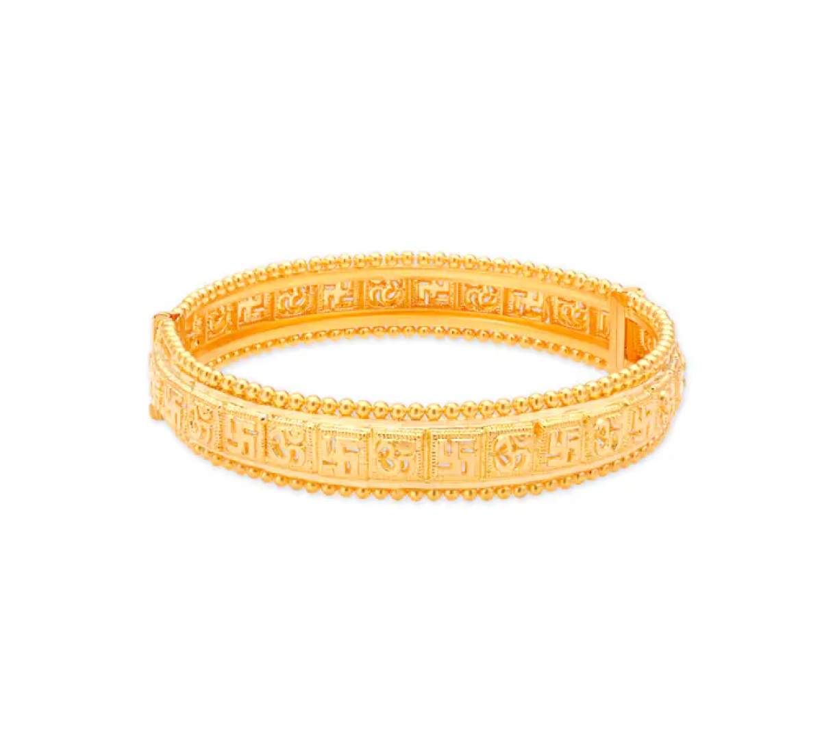 Breath Swastika Gold Bangles