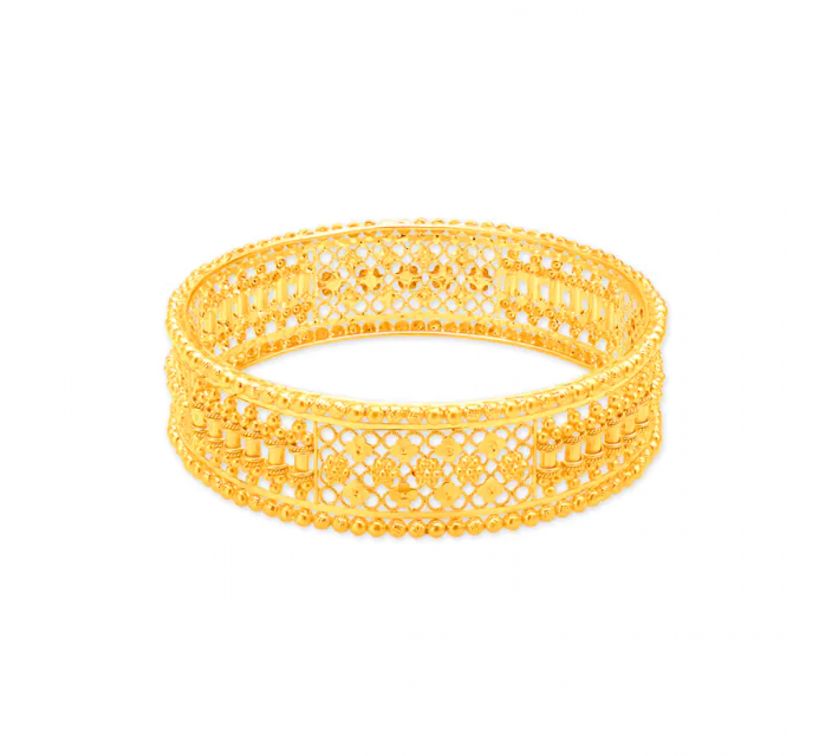 Glamorous Swirl Gold Bangles