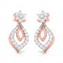 Pansy Gold Diamond Earrings