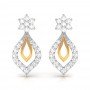 Pansy Gold Diamond Earrings