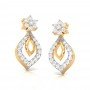 Pansy Gold Diamond Earrings