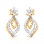 Pansy Gold Diamond Earrings