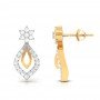 Pansy Gold Diamond Earrings