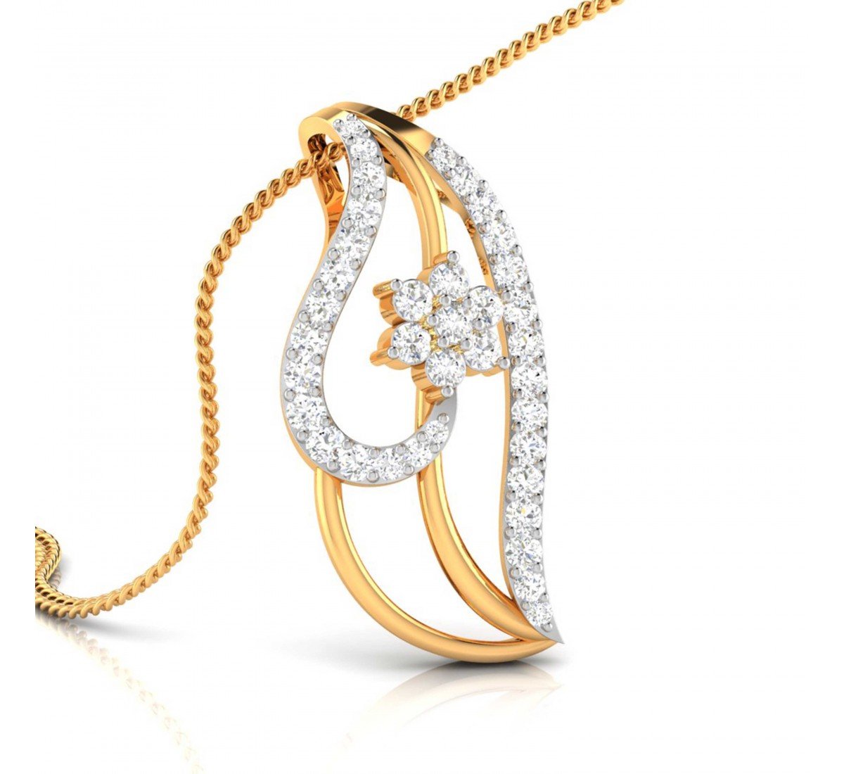 Trio Diamond Pointer Pendant