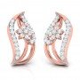 Falling Crest Diamond Earrings