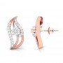 Falling Crest Diamond Earrings