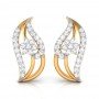 Falling Crest Diamond Earrings