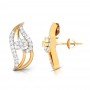 Falling Crest Diamond Earrings