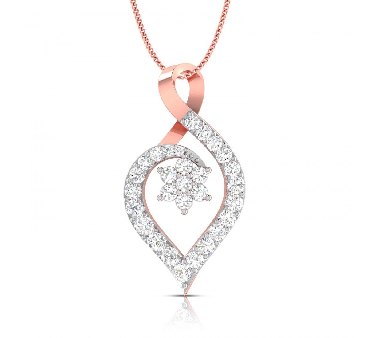 Curled Fortuna Diamond Pendant