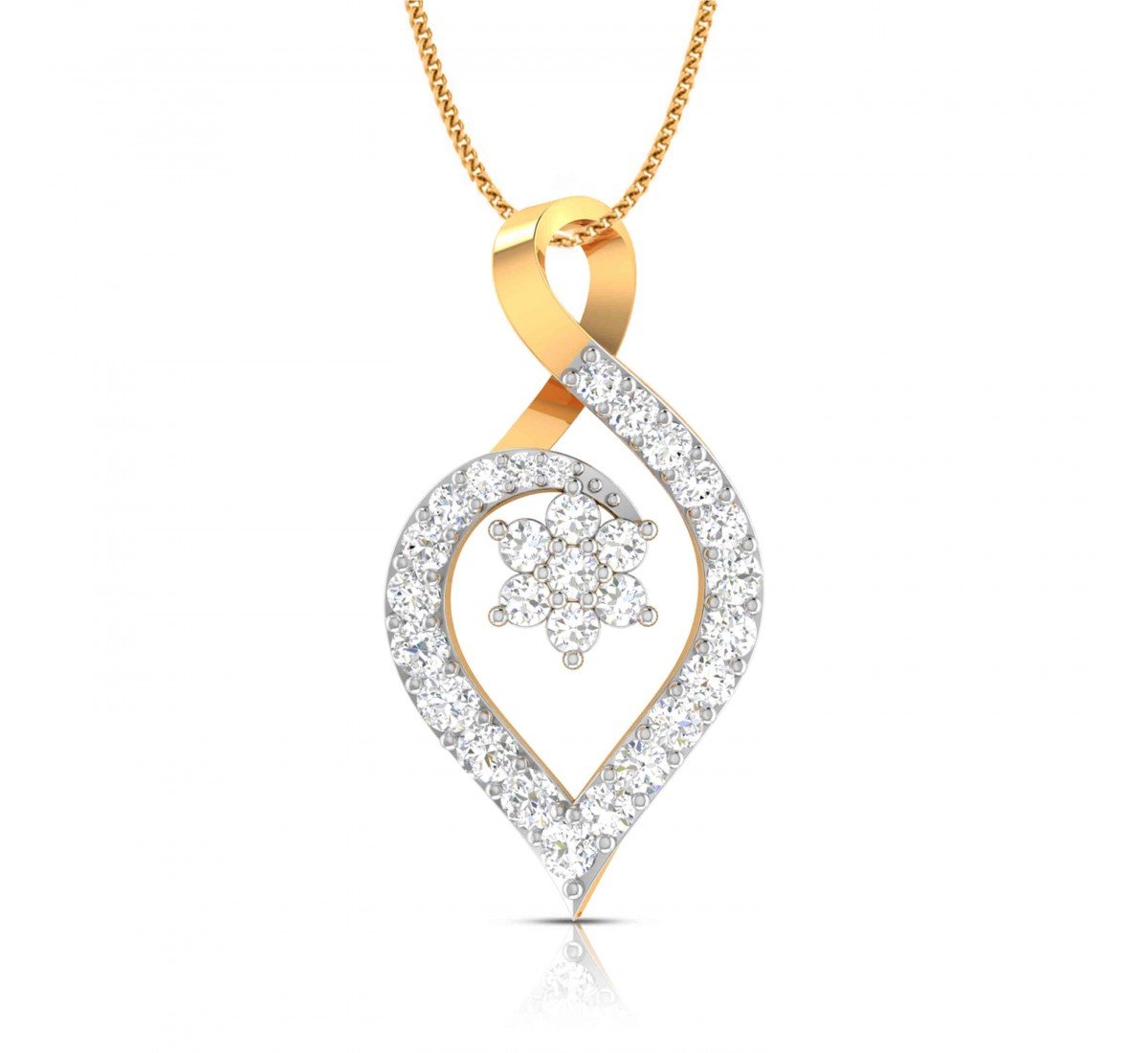 Curled Fortuna Diamond Pendant