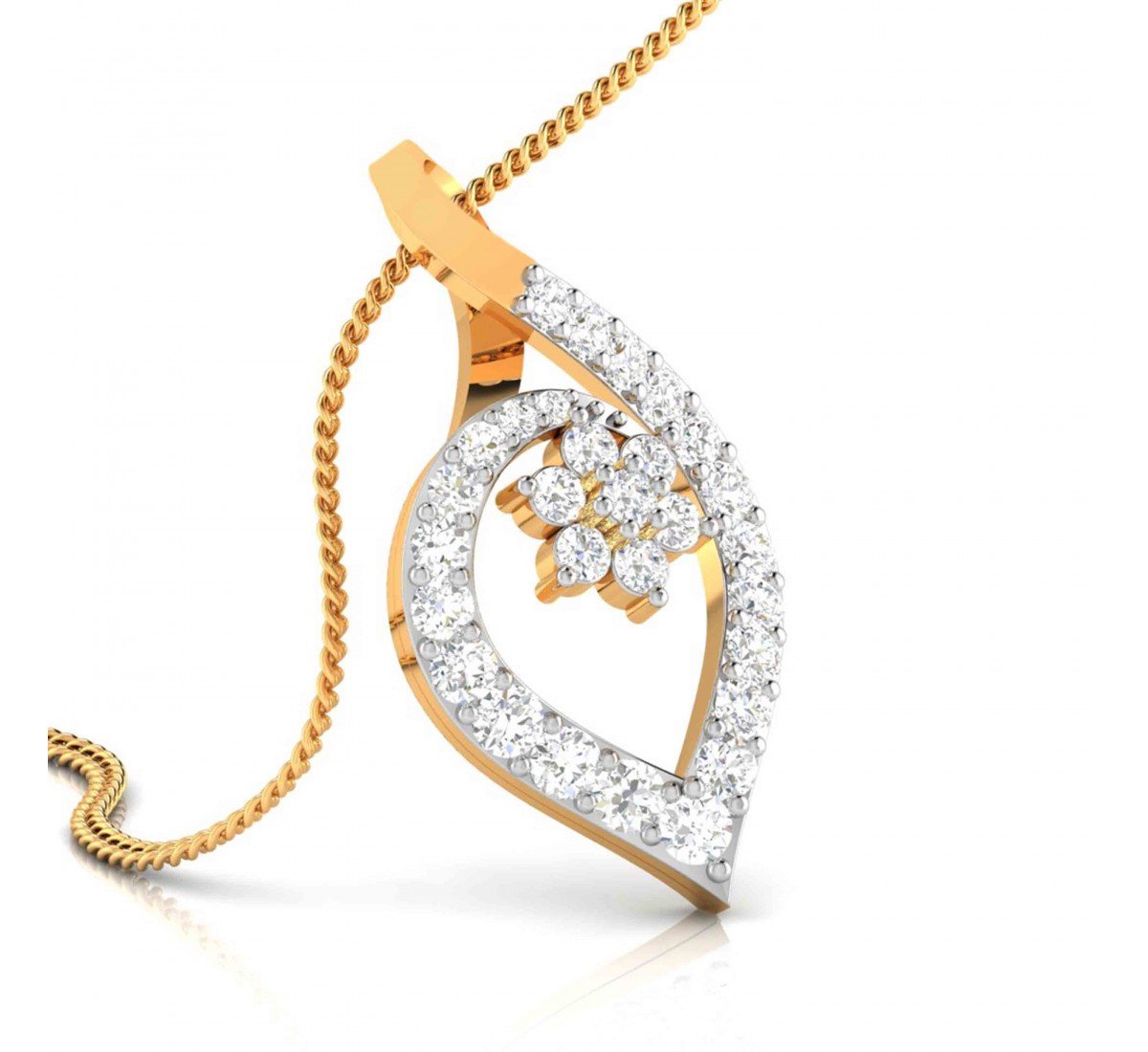 Curled Fortuna Diamond Pendant