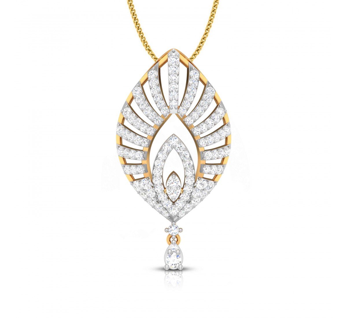 Falling Tulip Diamond Pendant