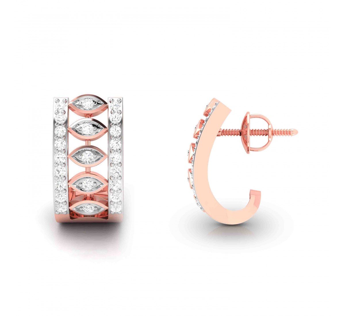 Zironia Prism Diamond Hoops