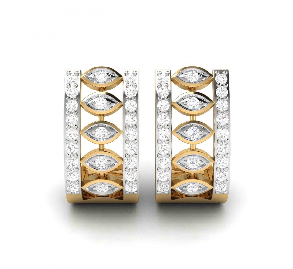 Zironia Prism Diamond Hoops