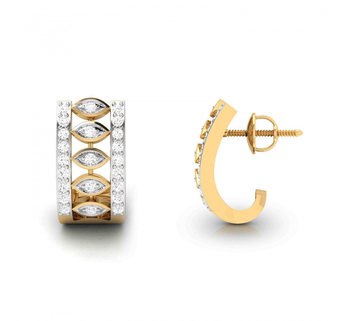 Zironia Prism Diamond Hoops