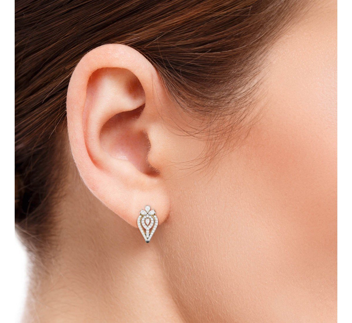 Demure Diamond Hoops