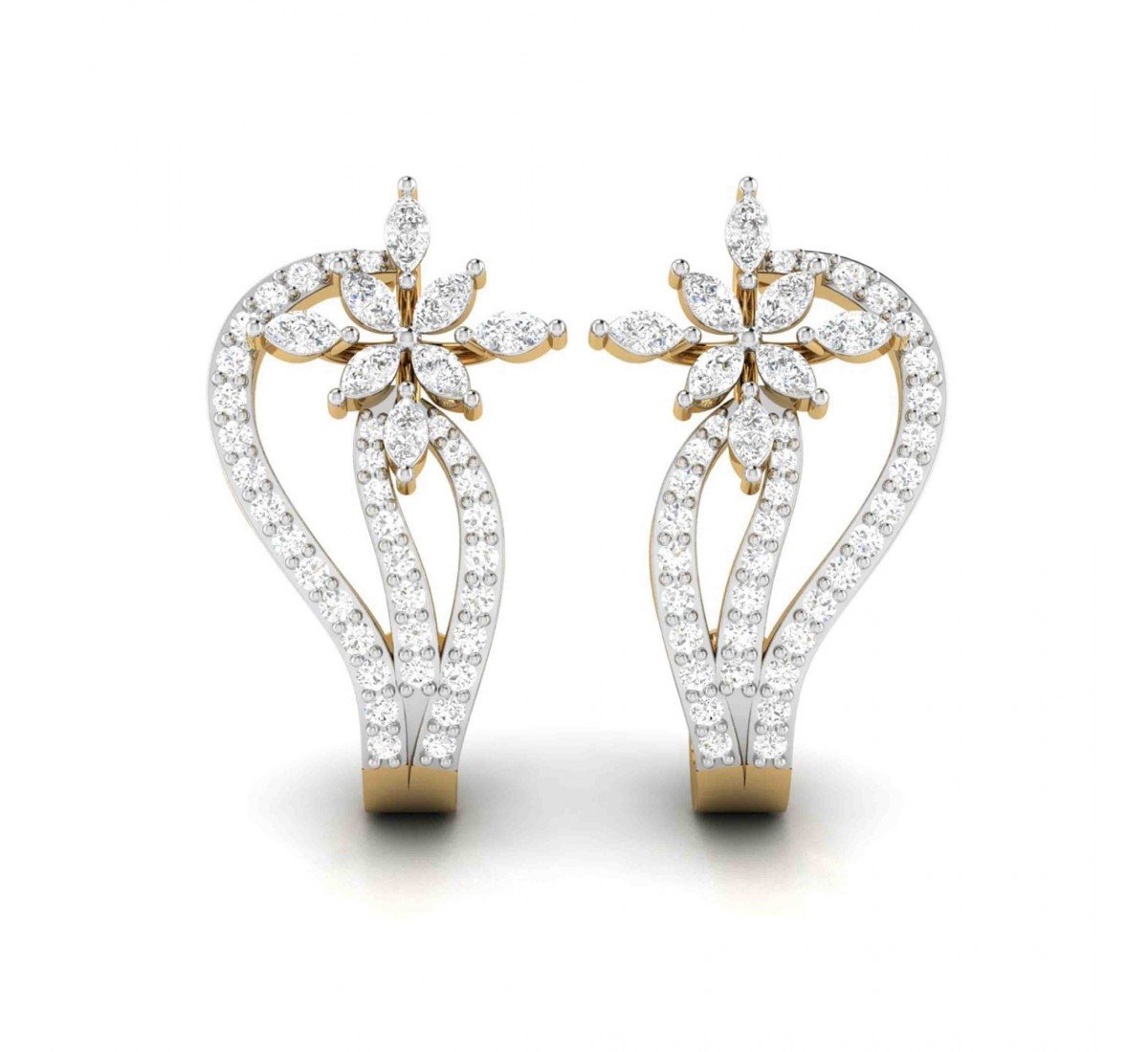 Octavia Snow Diamond Hoops