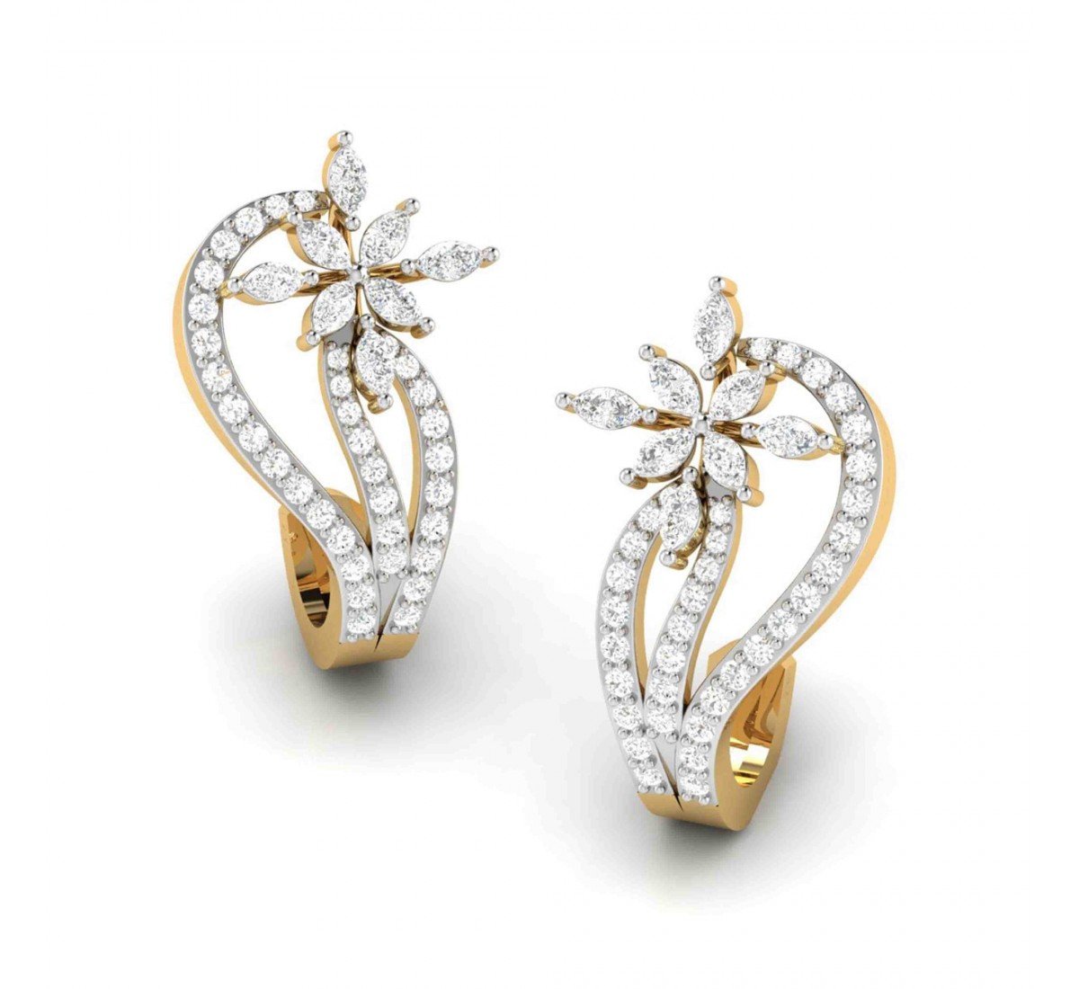 Octavia Snow Diamond Hoops