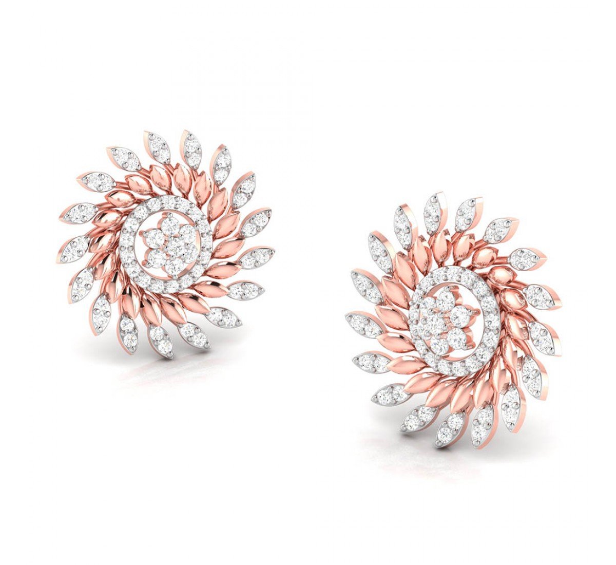 Cluster Wired Diamond Earrings