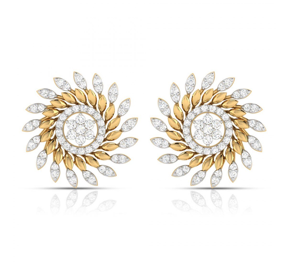 Cluster Wired Diamond Earrings