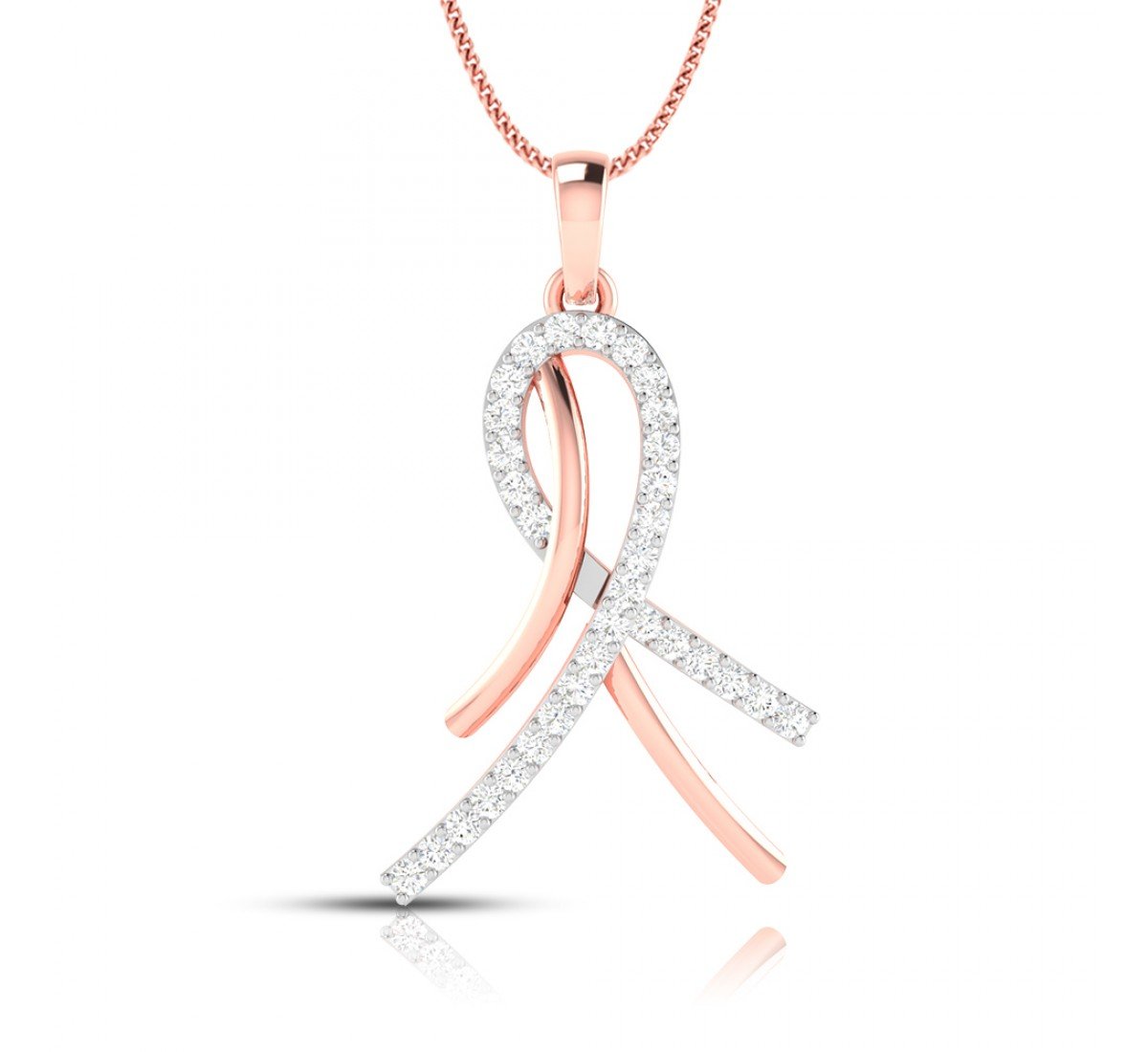 Swirl Fadona Diamond Pendant