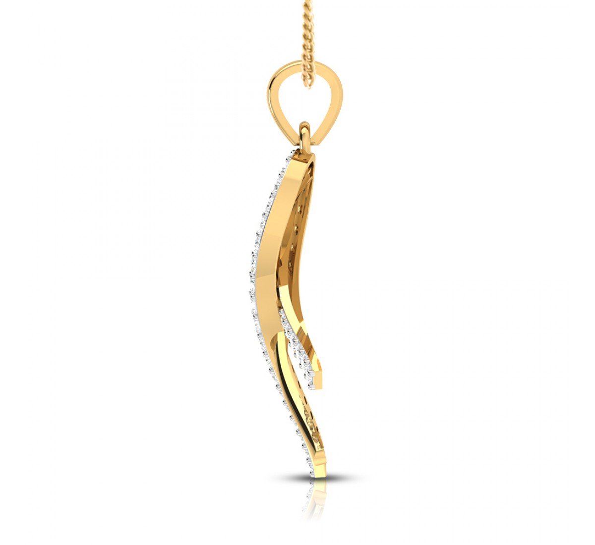 Swirl Fadona Diamond Pendant