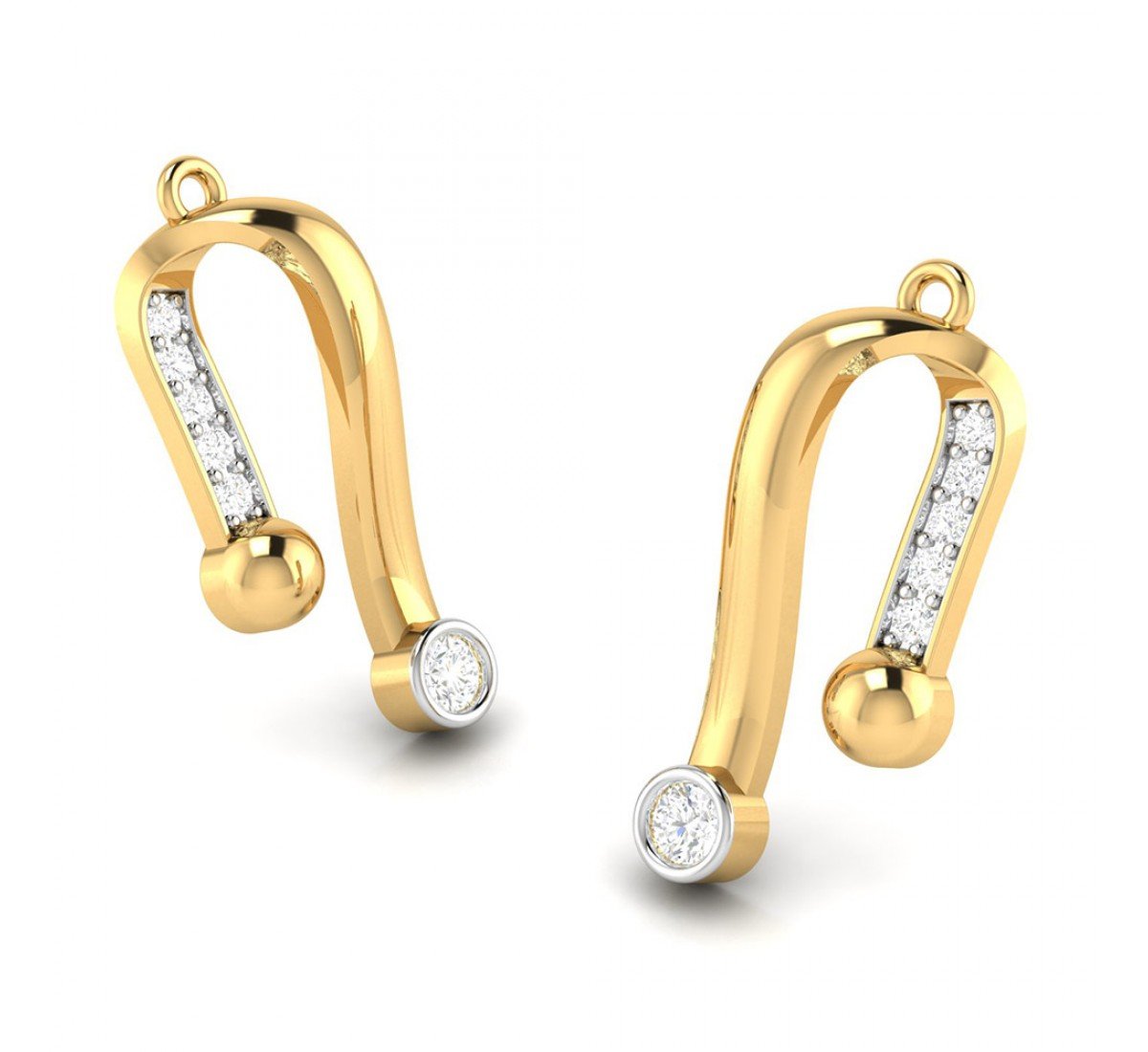 Swirl Spread Diamond Earrings