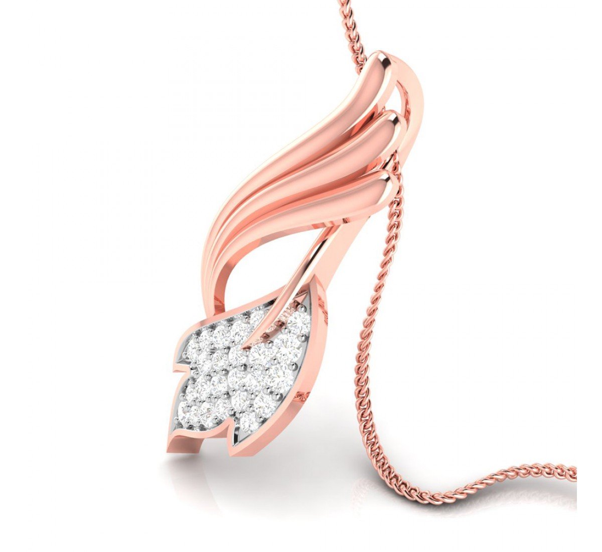 Inter Twisted Diamond Pendant