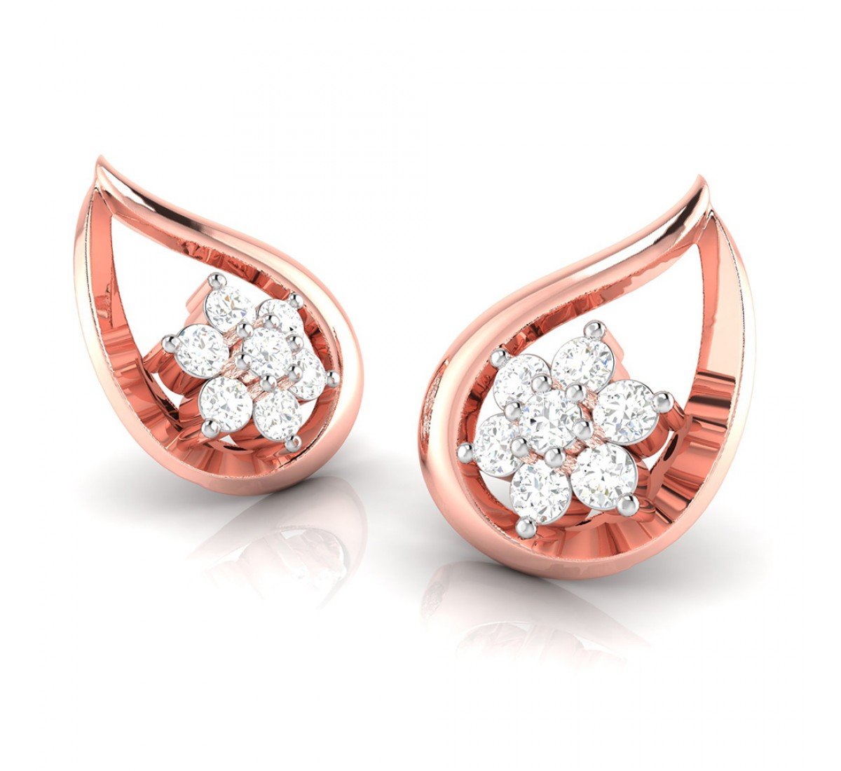 Duo Flare Diamond Earrings