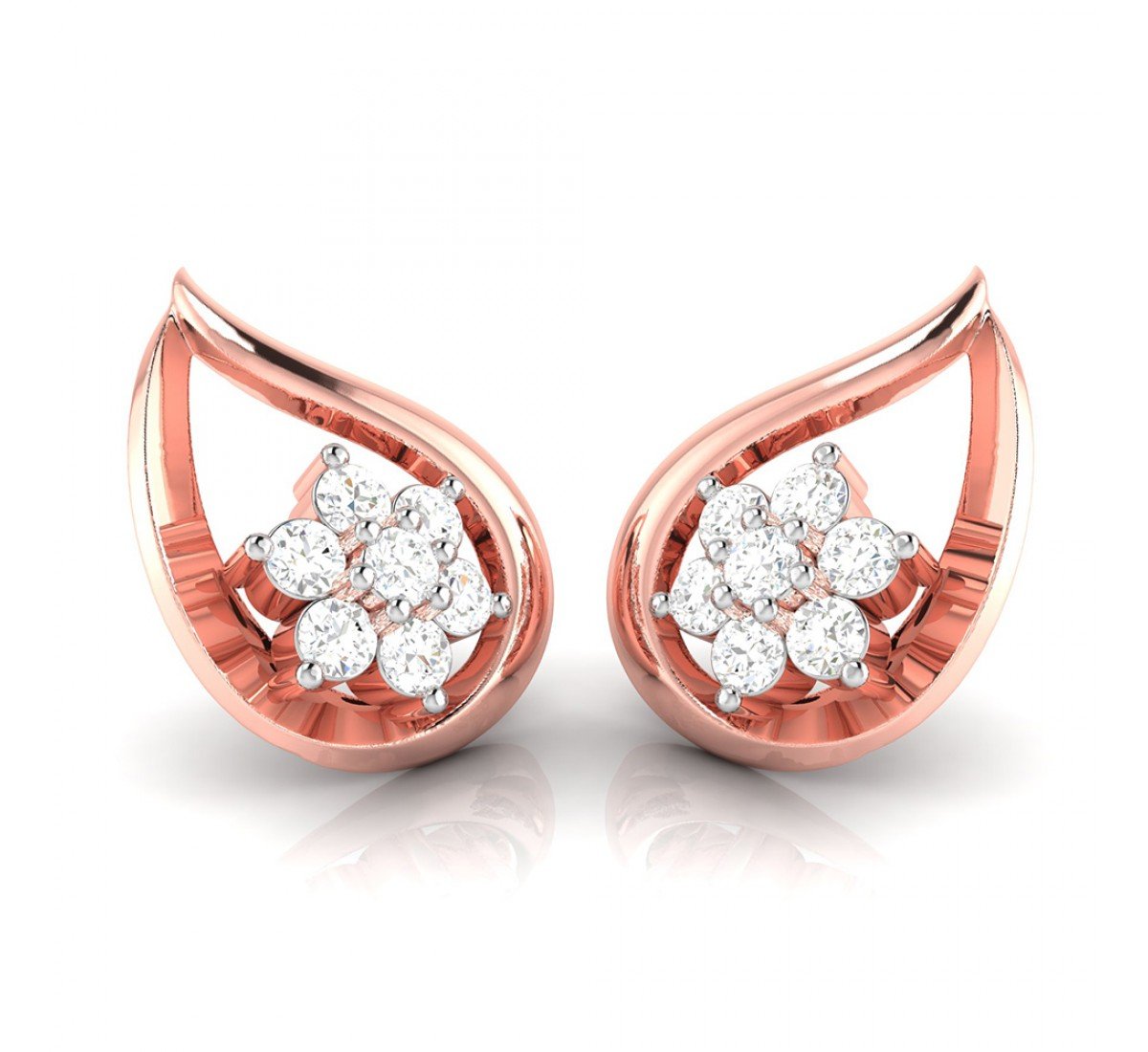 Duo Flare Diamond Earrings