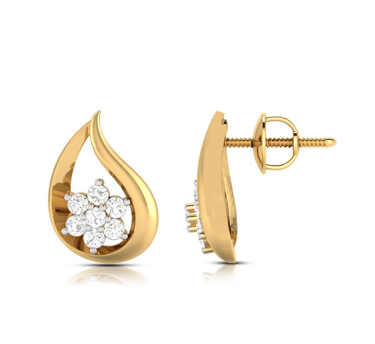 Duo Flare Diamond Earrings