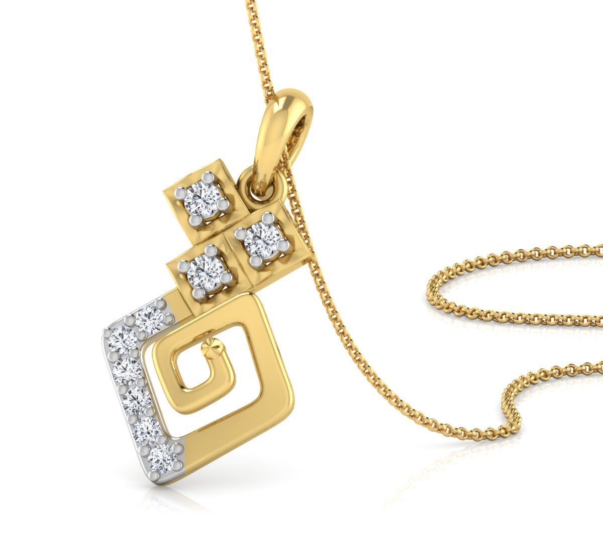 Ovate Sparkle Diamond Pendant