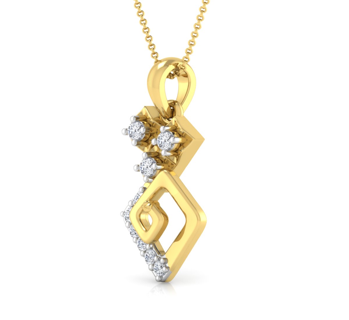 Ovate Sparkle Diamond Pendant