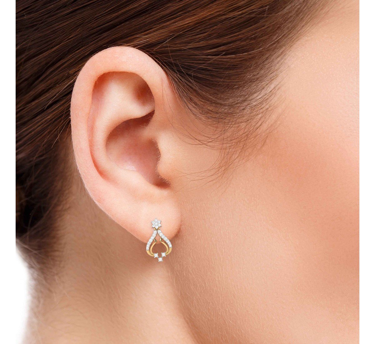 Jacee Drop Diamond Earrings