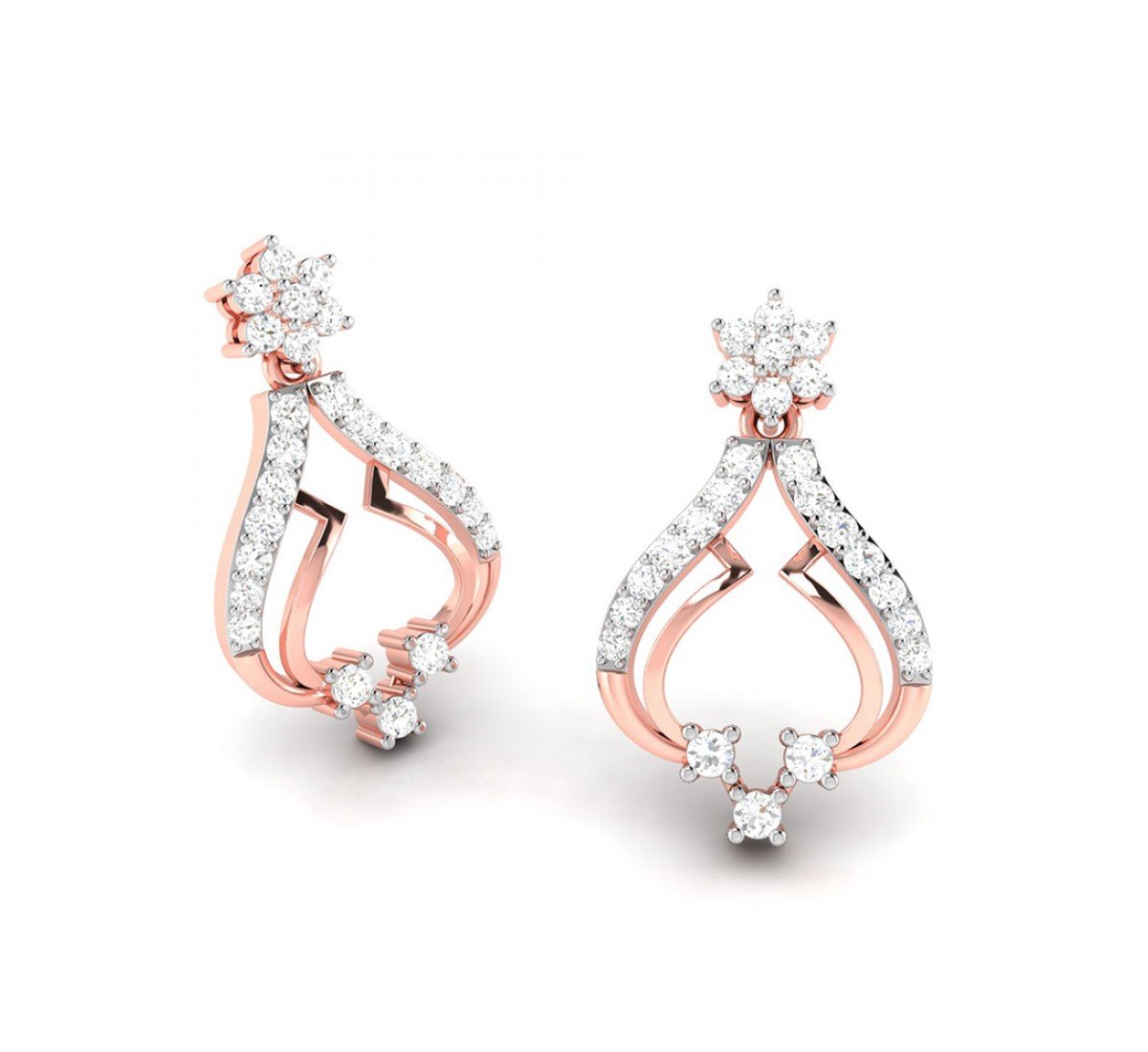 Jacee Drop Diamond Earrings