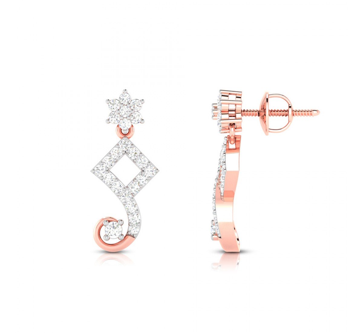 Ronan Drop Diamond Earrings