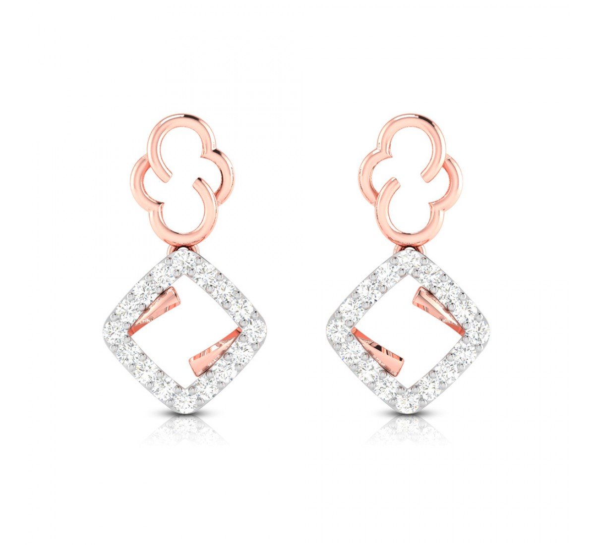 Contra Drop Diamond Earrings