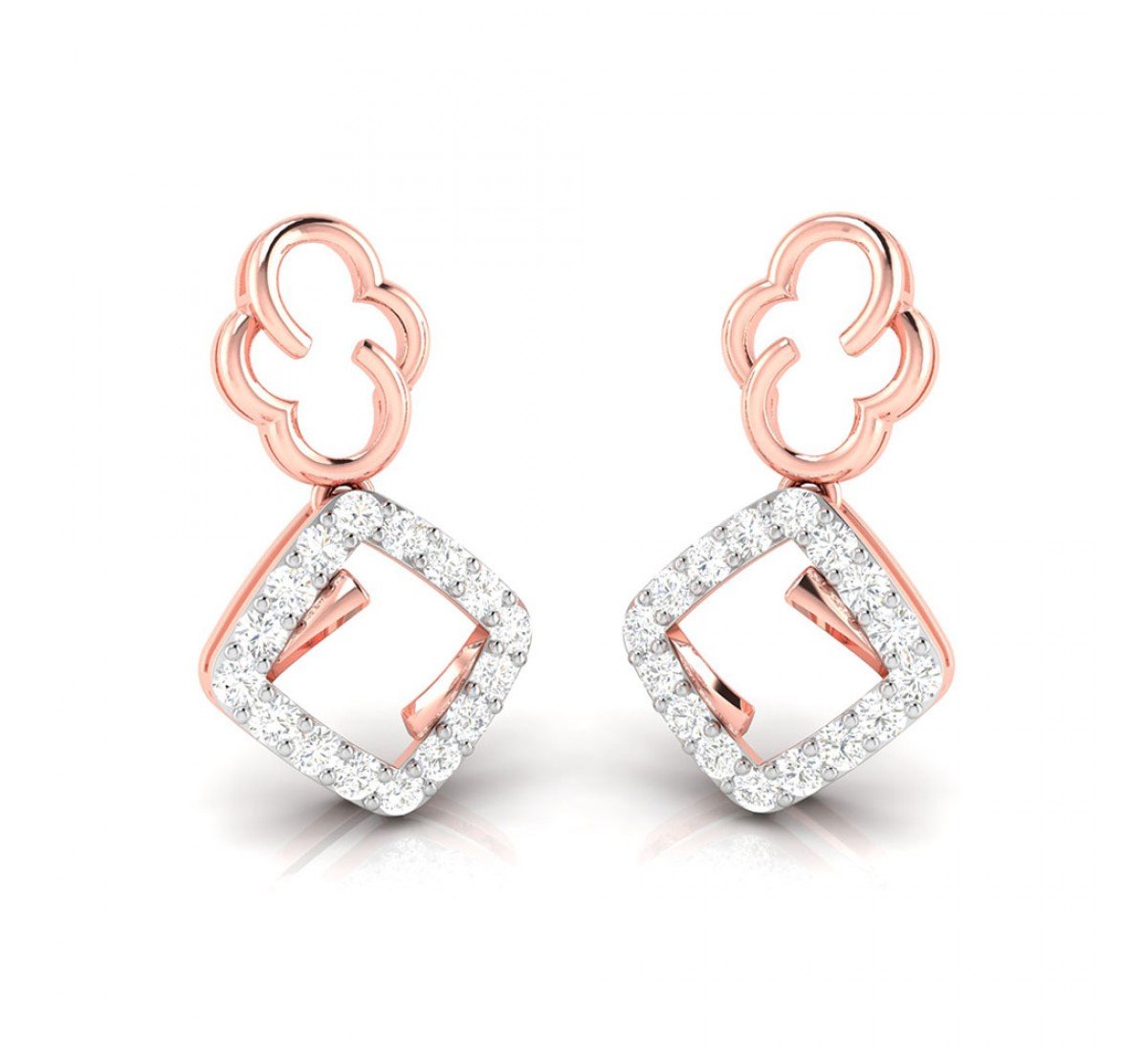 Contra Drop Diamond Earrings