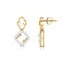 Contra Drop Diamond Earrings