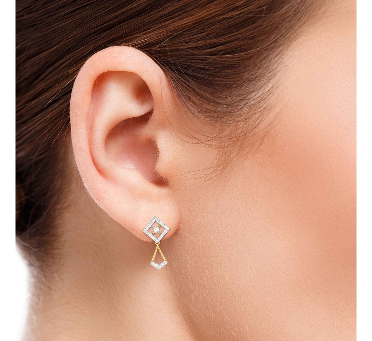 Delicate Drop Diamond Earrings