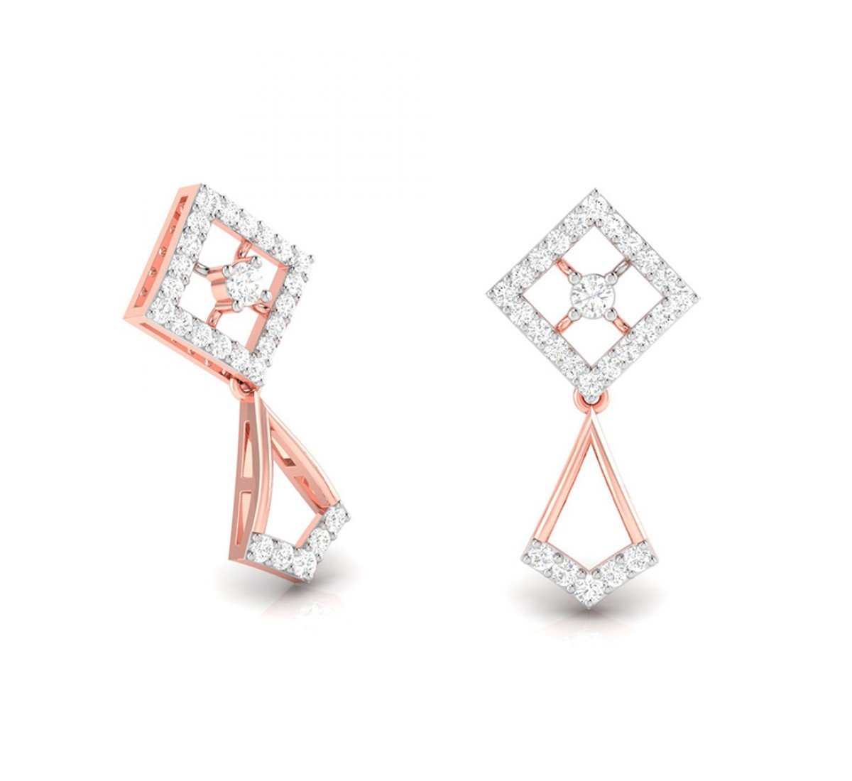 Delicate Drop Diamond Earrings