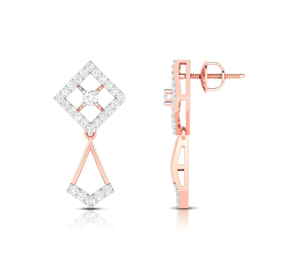 Delicate Drop Diamond Earrings