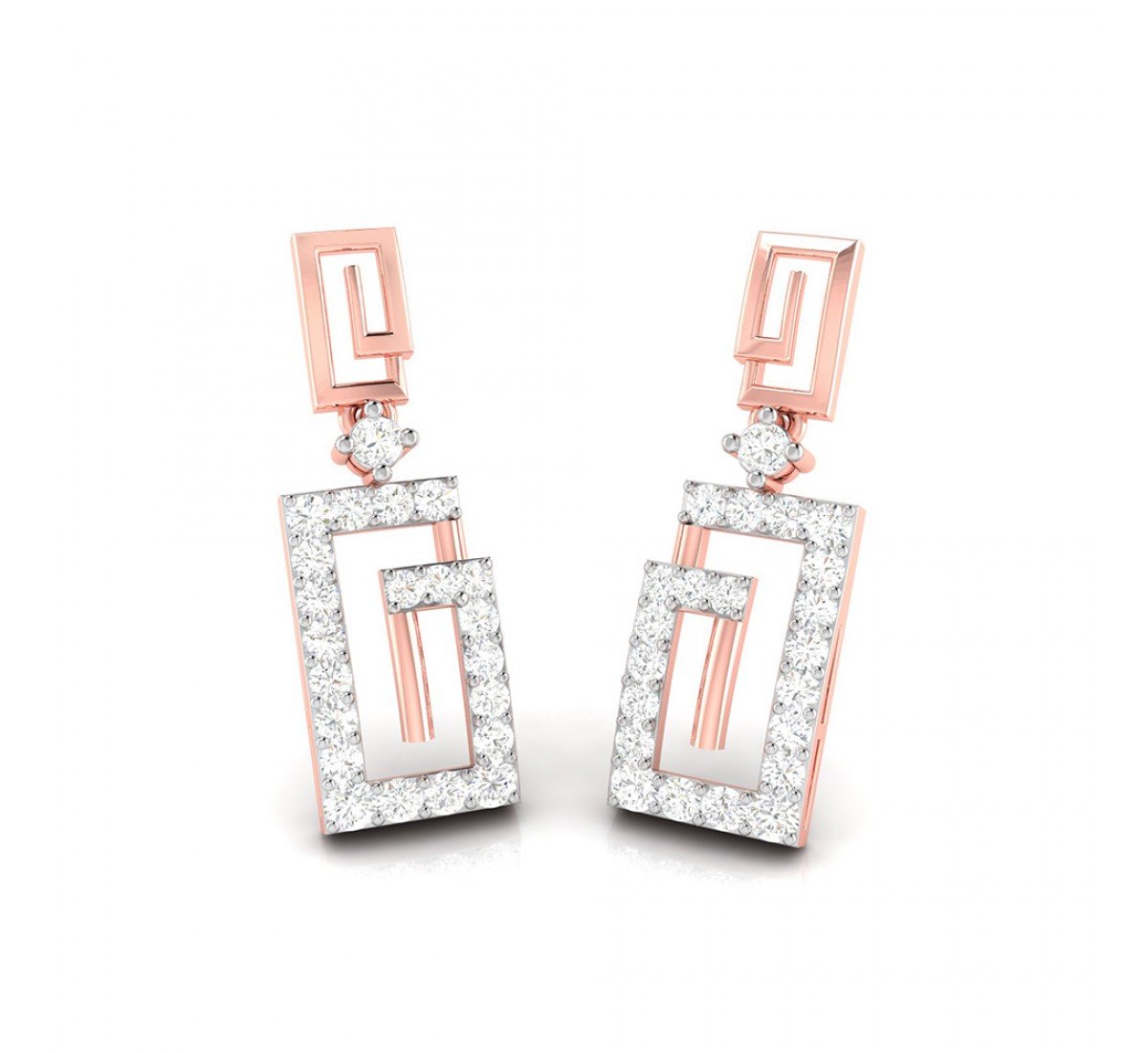 Begonia Drop Diamond Earrings