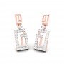 Begonia Drop Diamond Earrings