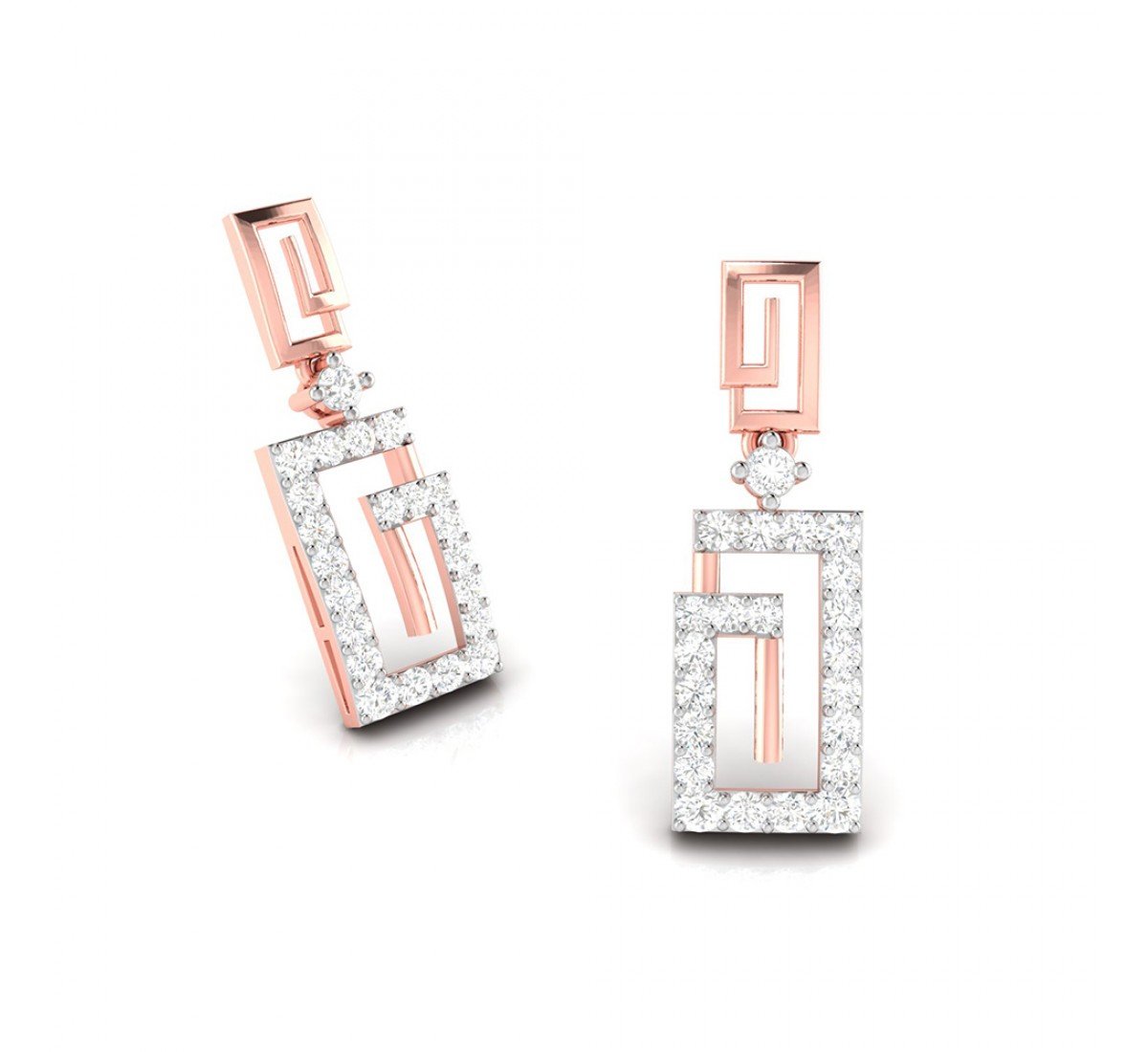 Begonia Drop Diamond Earrings