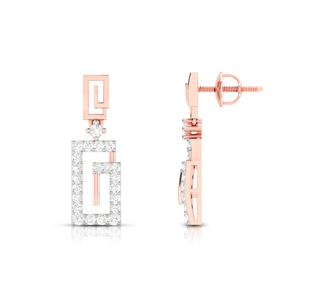 Begonia Drop Diamond Earrings