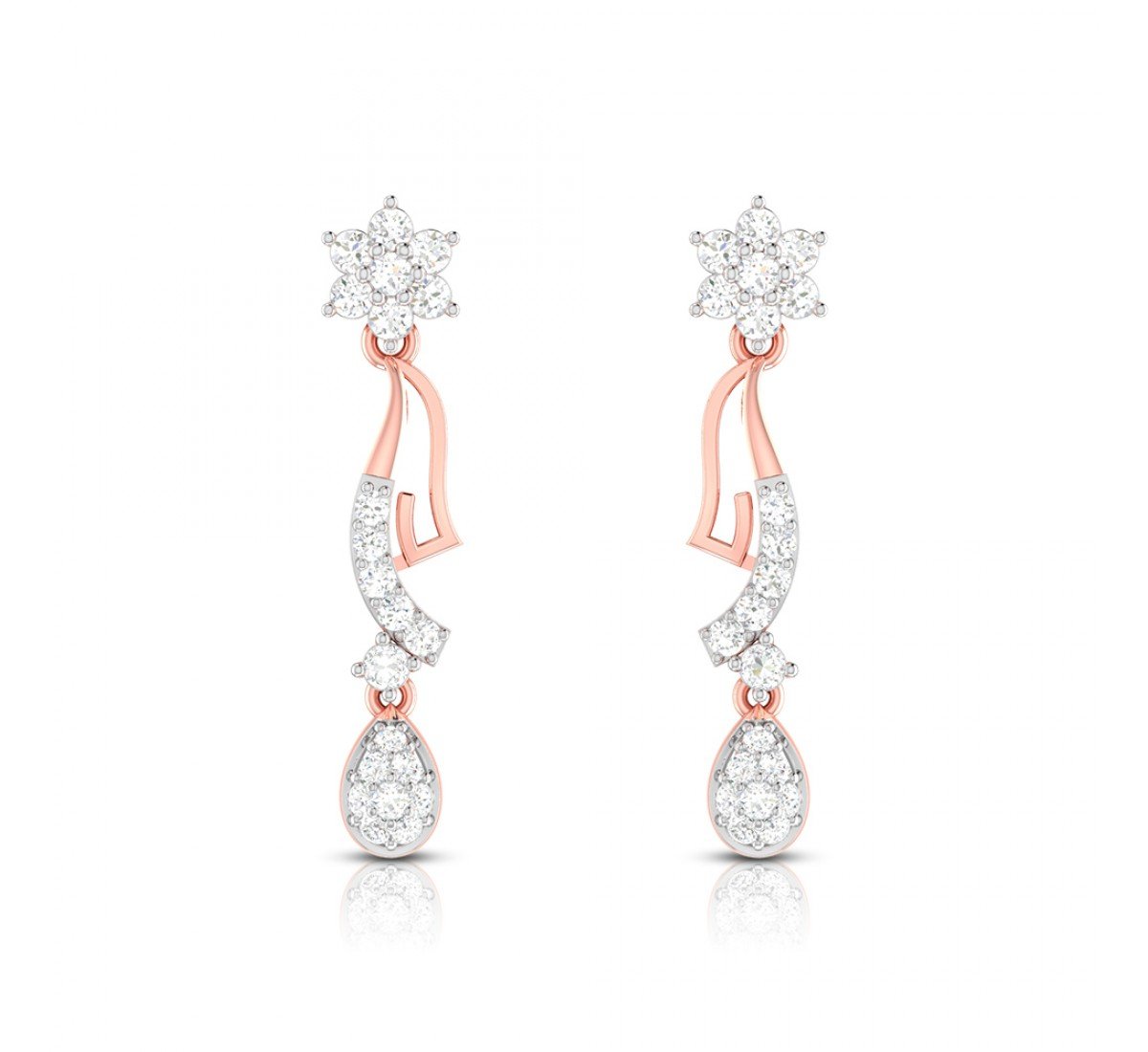 Lila Drop Diamond Earrings